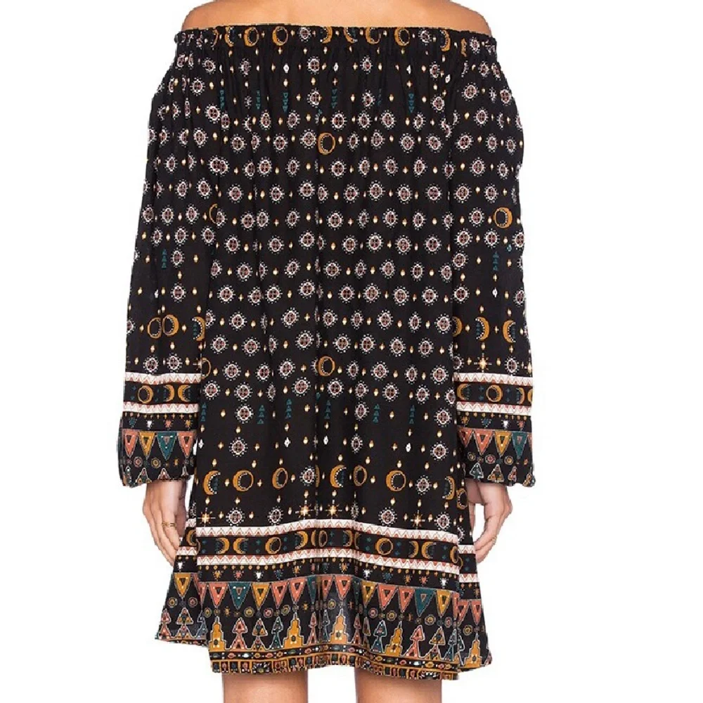 VGUC $136 Cleobella Dresden Off-the-Shoulder Dress with Tribal Print -size XS!